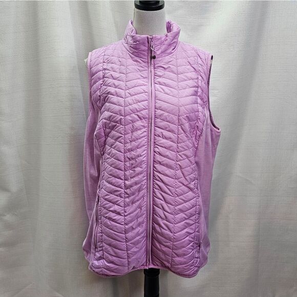 T by Talbots Periwinkle Lavender Purple Quilted Puffer Vest Size 1X - Picture 2 of 9